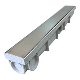 Ralo Linear 6x50 Preto Grelha Inox Oculta Continuo Sifonado