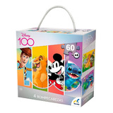 4 Rompecabezas, Aniversario Disney 100, Pixar, Con 60 Pzas