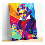 Cuadro Beethoven Art Pop Decorativo Moderno Pieza Living