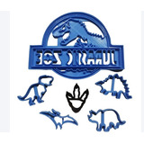 Set Cortantes Dinosaurios Varios Torta + Logo Personalizado