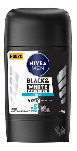 Nivea Men Black & White Fresh Antitranspirante Barra 50 g