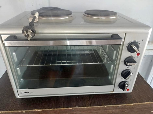 Horno Grill Electrico Atma Hg5010an 50lts 2 Anafes