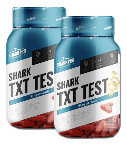 Shark Txt Test (pró Hormonal) - 60 Cápsulas / 2 Potes