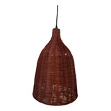 Lampara Rustica Ratan Una Luz Tejido 30x40 Cm Outletlamp