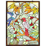 Panel De Vidrio De Estilo Tiffany W10052 Azulejos De Az...