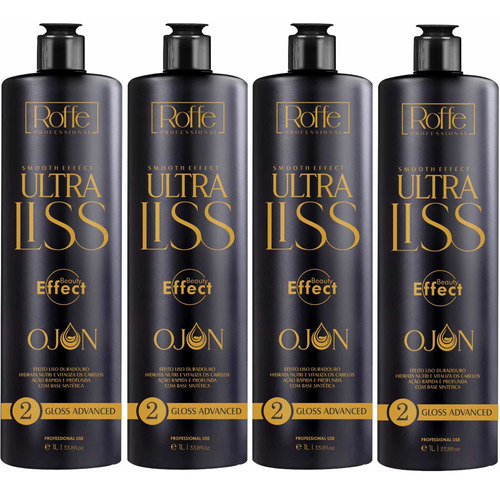 4 Semi Definitiva Ultra Liss Alisa Afro 1l Cada Roffe