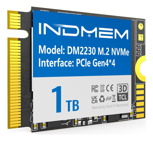 Indmem M.2  Ssd, 1tb  Nvme Ssd Pcle Gen 4.0x4 Unidad Intern.