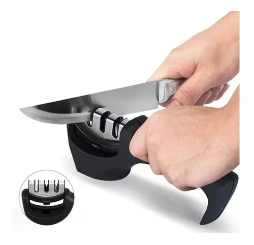 Afilador Cuchillo Con Mango Ergonómico En  Acero Inoxidable 