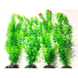 Plantas Artificiais Aquários Green - Kit C/ 4 Un. 37 À 40 Cm