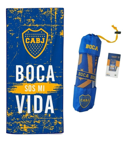 Toallon Secado Rapido Oficial En Tubo Boca Juniors 3 Modelos