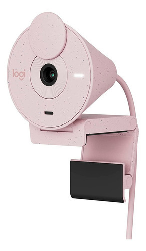 Webcam Camara Logitech Brio 300 Full Hd Con Microfono Integrado 960-001446 Color Rosado