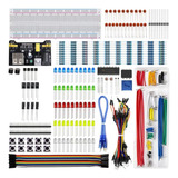 Kit Componentes Electronicos Resistencias Proto Jumpers Led 