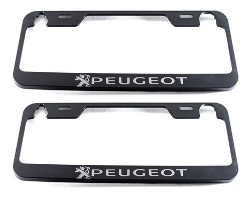 Kit 2 Cubre Patente Negro P/ Peugeot 208 301 308 408 2008 