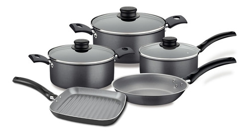 Set Ollas Bateria De Cocina Tramontina Turim Teflon 8 Piezas