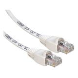 50 Metros Cable Utp Cat 5e Conectorizado Rj45 Blanco Cober