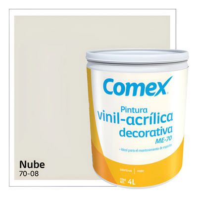 Galón Pintura Vinílica Comex Me-70 4 Litros Colores Acabado Mate Color Nube | Envío gratis