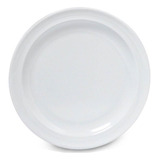 Set De 6 Plato Melamina 23cm Blanco