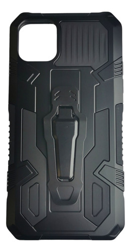 Carcasa Para iPhone 11 Pro Max Negra Antigolpe Clip Metaliza