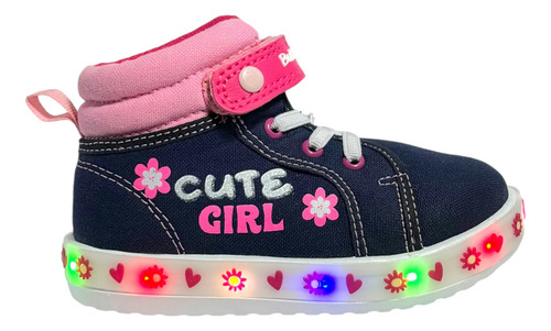 Tenis Bota Para Niña Con Luces Bubble Gummers 12-17