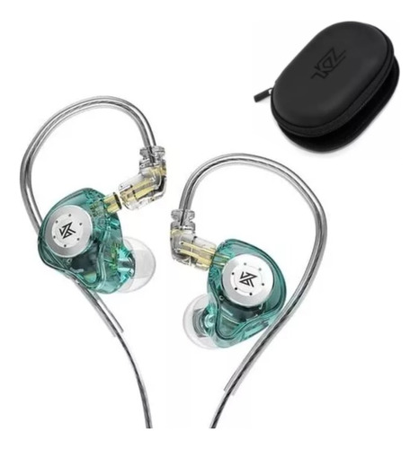 Audifonos In Ear Kz Edx Pro No Mic Verdes + Estuche Kz 