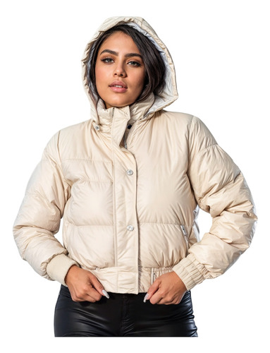 Jaqueta Puffer Acolchoada Curta Bobojaco Blogueira Feminina