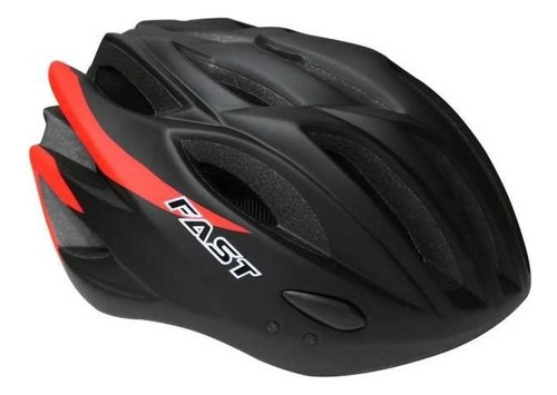 Casco Bicicleta Mtb Ciclismo Regulable Fast Color Negro Y Rojo Talle M