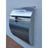 Nova Mini Caixa De Correio Inox Arqueada Escovada 