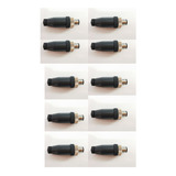 Paq 10 Conector Industrial Para Sensor M12 Macho 4 Pin Recto