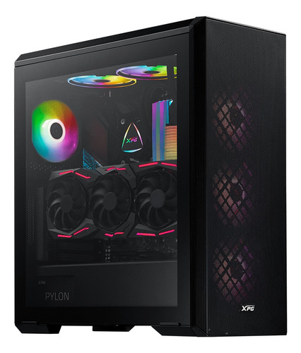 Gamer Xpg Defender Fan Argb Vidrio Templado Color Negro