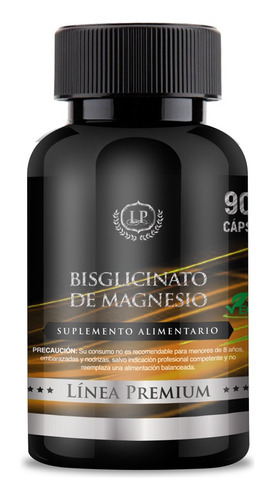 Bisglicinato / Glicinato De Magnesio 1 Frasco 90 Capsulas Sabor Sin Sabor (90 Capsulas)