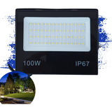 Refletor Led 100w Smd Prova D´água Ip67 Holofote 6500k Cor Da Carcaça Preto 110v/220v (bivolt)