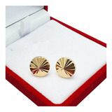 Aros Facetados Grandes Oro 18 K 1,3 Gr C/rosca 11mm