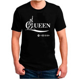 Polera Estampada Queen Freddie Mercury + Musica Qr Spotify