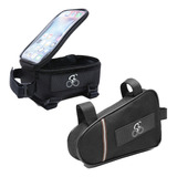  Kit Bolsa Smart Porta Celular/docs + Bolsa Triangular Bike