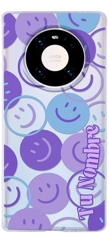 Funda Para Huawei  Happy Faces Para Mujer Con Nombre