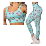 Conjunto Calca Legging Jump Comum + Top Beat Moving