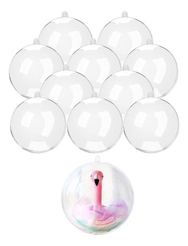 10 Bolas Decorativas De Plastico Transparente De 3 14 Pulgad