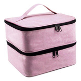 Bolsa De Almacenamiento De Esmalte De Uñas Portátil Rosa