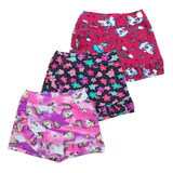 Kit 3 Short Saia  Infantil Juvenil Menina Shortinho Cotton