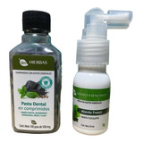 Pasta Dental Sólida Blanqueadora Spray Aliento Fresco Menta 