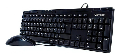 Kit Teclado Y Mouse Alambrico Usb Pc Multimedia Vorago Km104