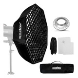 Softbox Bowens C/ Grid Colmeia Godox 95cm Octa P/ Tocha