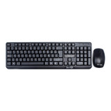 Kit Vorago Km-302 Teclado Y Mouse Inalámbrico Color Negro