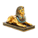 Esfinge De Gizé Faraó Egipcio Em Resina Dourado