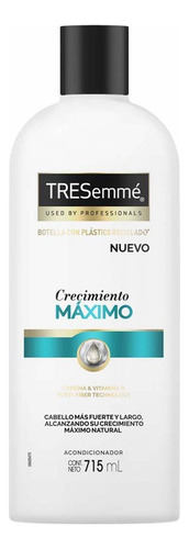 Acondicionador Tresemmé Crecimiento Maximo Acondicionador Tresemmé Crecimiento Máximo 715ml En Botella De 715ml De 715g Por 1 Unidad