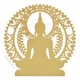 Mandala De Buda Dourada 30cm Mdf - Modelo D