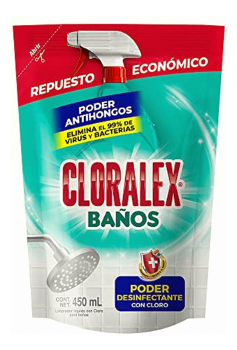 Cloralex Baños Antihongos Con Cloro Repuesto 450ml.