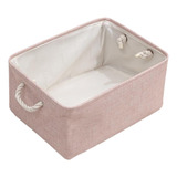 . Cesta De Almacenamiento Plegable Caja De Tela Pink_s