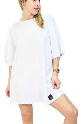 Remeron Manga Corta Oversize Largo Talle Grande Remera Liso