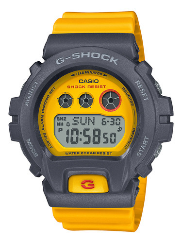 Reloj Mujer Casio Gmd-s6900y-9dr G-shock Color De La Correa Amarillo Color Del Bisel Gris Color Del Fondo Amarillo
